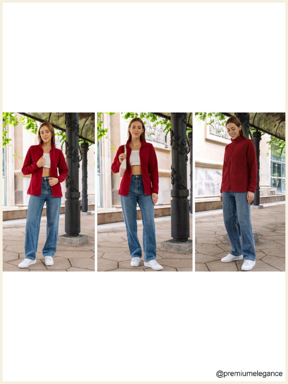Lightweight Full Zip Up Fleece Jacket with Pockets Long Sleeve Hiking Athletic - Picture 6 of 6